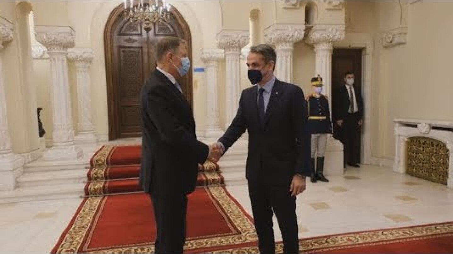 Συνάντηση του Πρωθυπουργού Κυριάκου Μητσοτάκη με τον Πρόεδρο της Ρουμανίας Klaus Iohannis