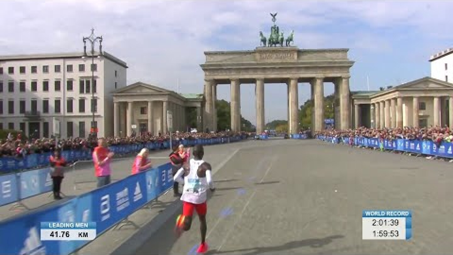 Eliud Kipchoge Marathon World Record 2022 - Finish of the BMW BERLIN MARATHON