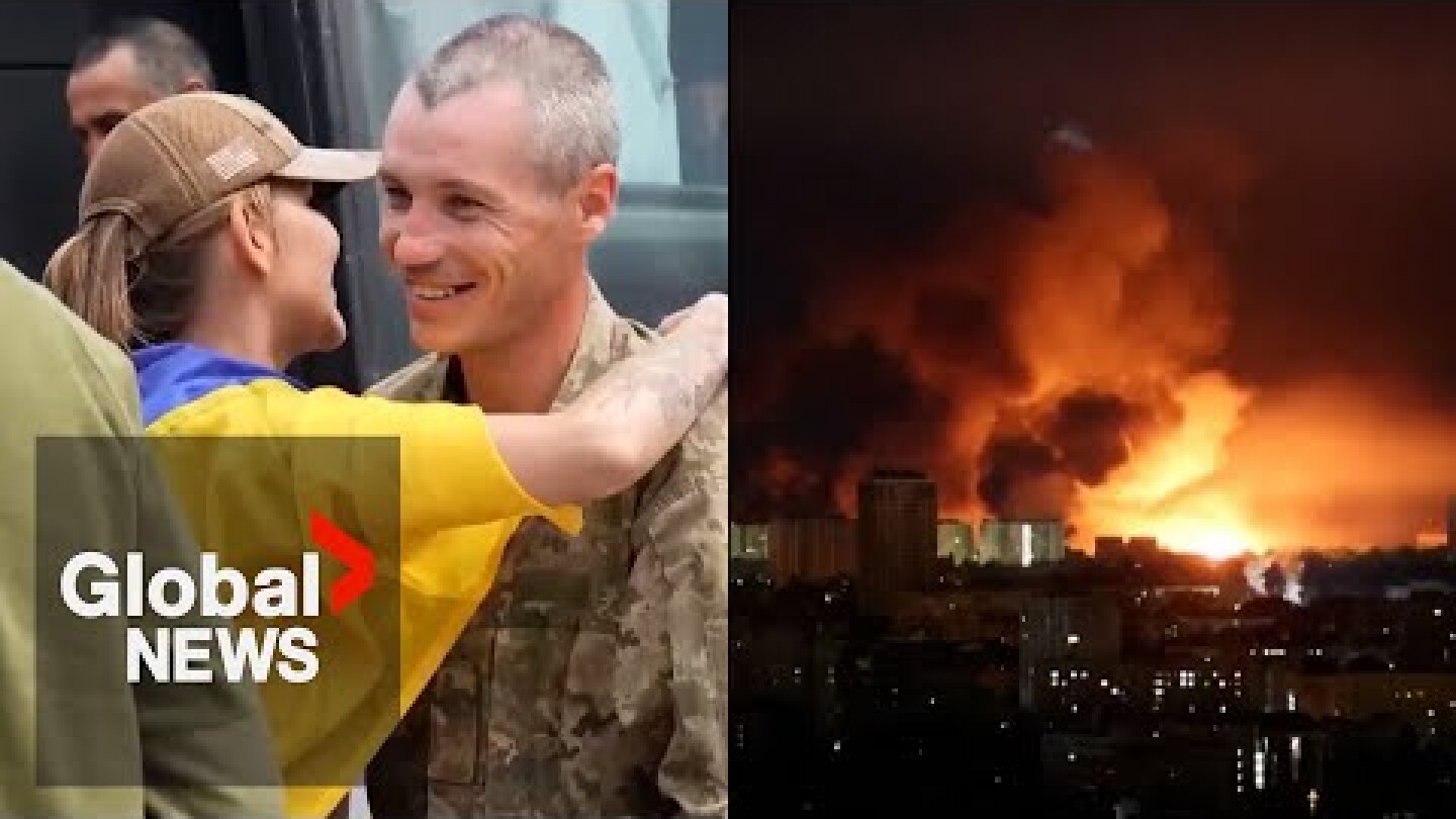 Ukraine's Kyiv rocked by explosions as Russia launches air attack amid prisoner exchange
