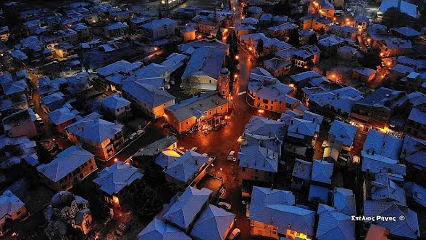 Ξημέρωμα στην Αρναία στα λευκά