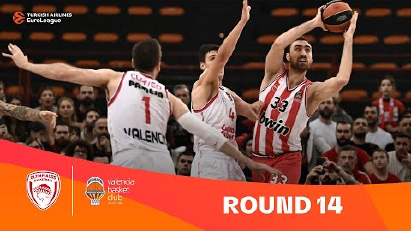 Olympiacos Piraeus-Valencia Basket | Round 14 Highlights | 2023-24 Turkish Airlines EuroLeague