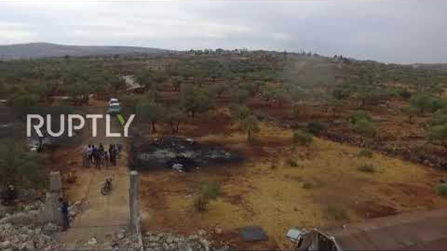 Syria: Drone captures aftermath of reported US op targeting al-Baghdadi