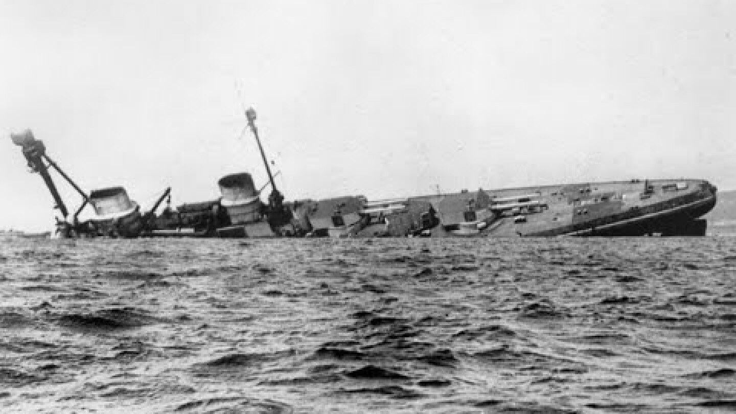 Low water levels on Danube reveal sunken WW2 German warships