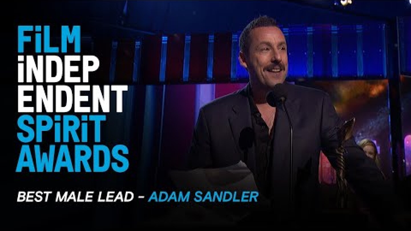 ADAM SANDLER wins Best Male Lead for UNCUT GEMS at the 35th Film Independent Spirit Awards