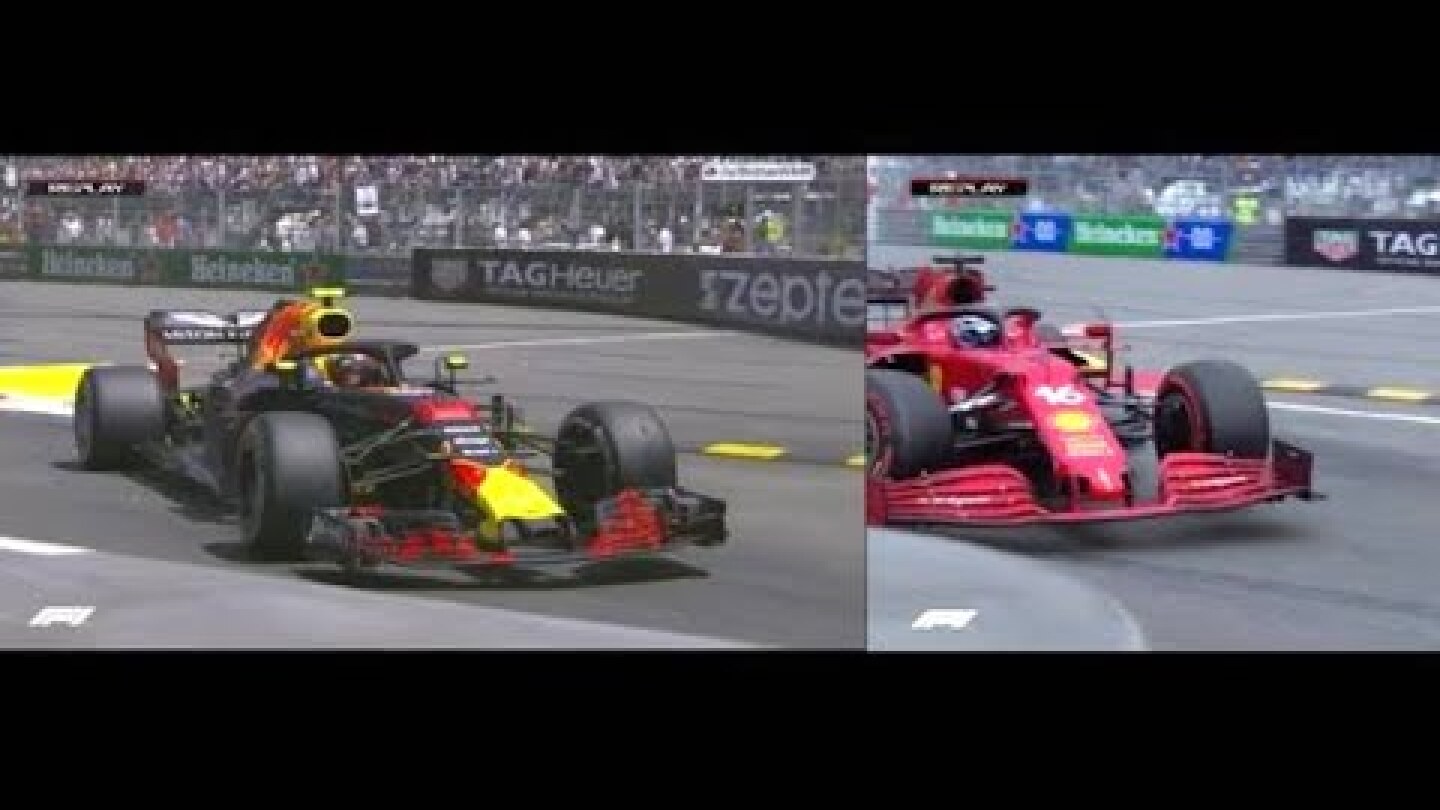 Charles Leclerc's crash vs Max Verstappen's crash - Monaco GP