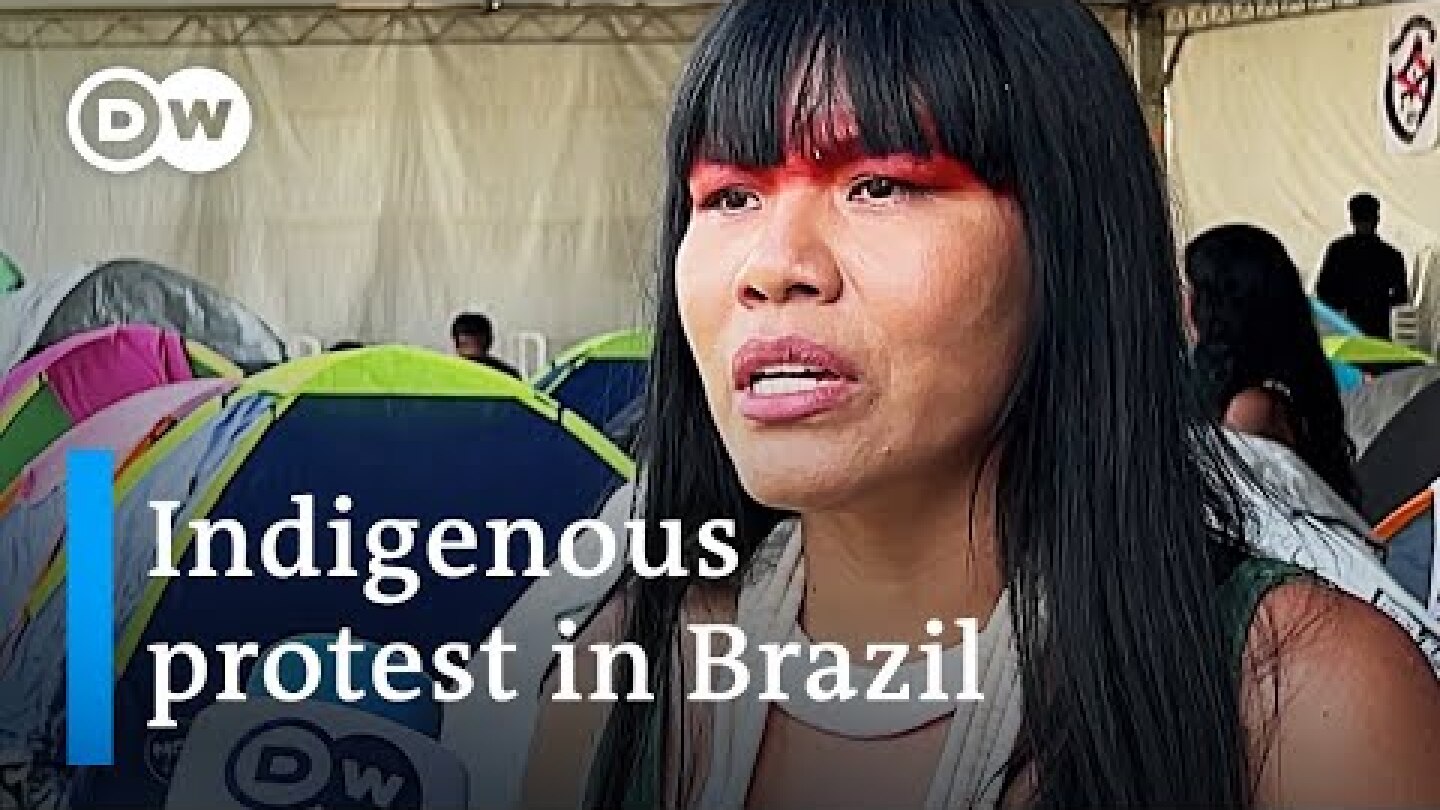 Indigenous groups rally over territorial recognition, protection, railway project in Brazil