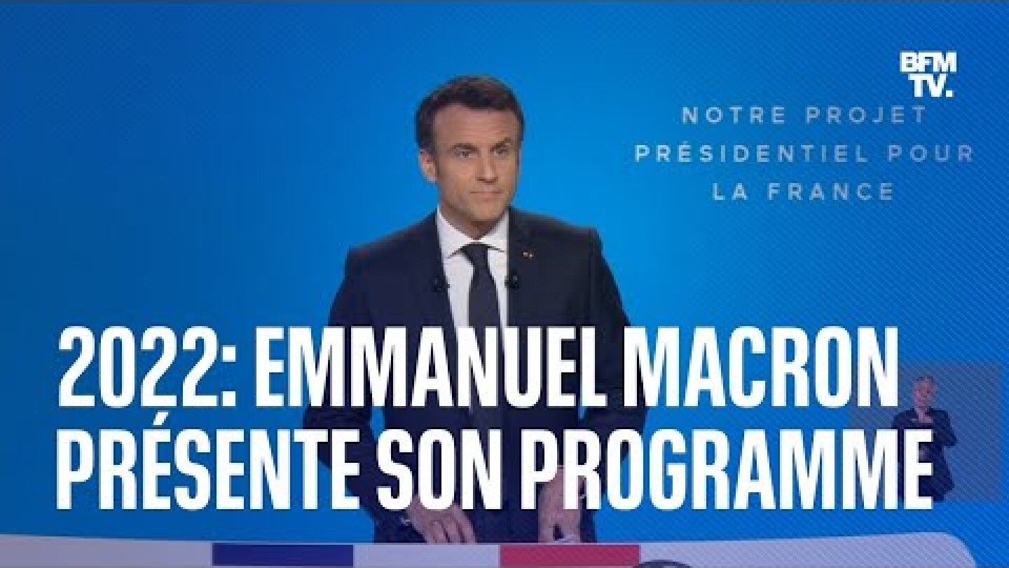 Emmanuel Macron: la présentation de son programme pour la présidentielle en intégralité