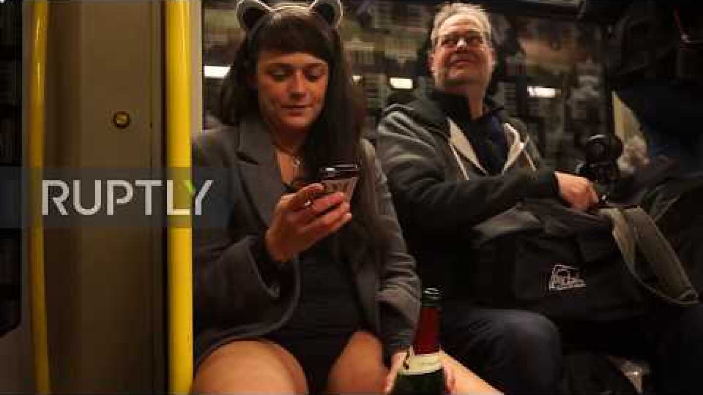 Germany: Berliners drop their trousers for annual 'No Pants Subway Ride'