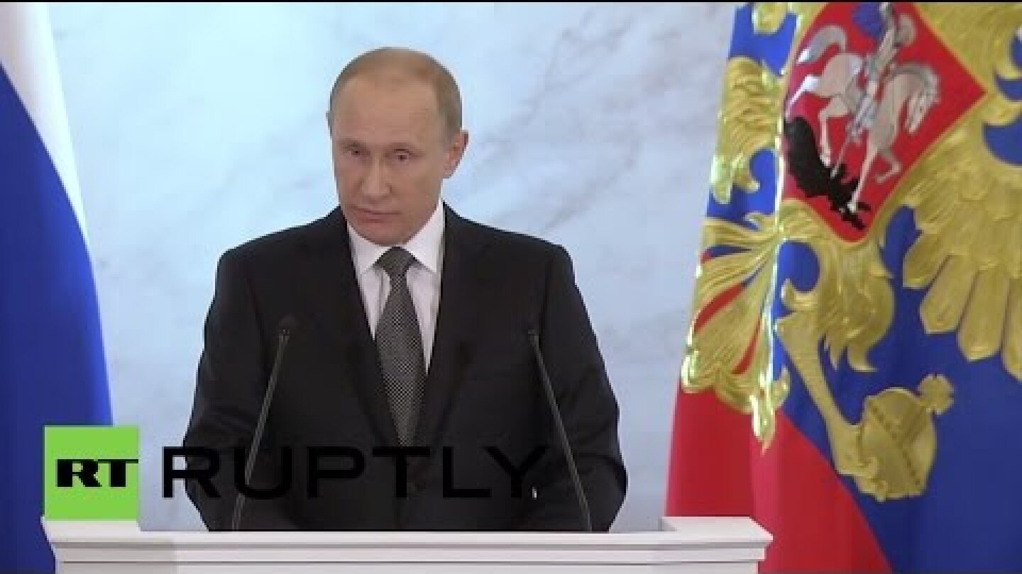 LIVE: Putin delivers state-of-the-nation address - English audio