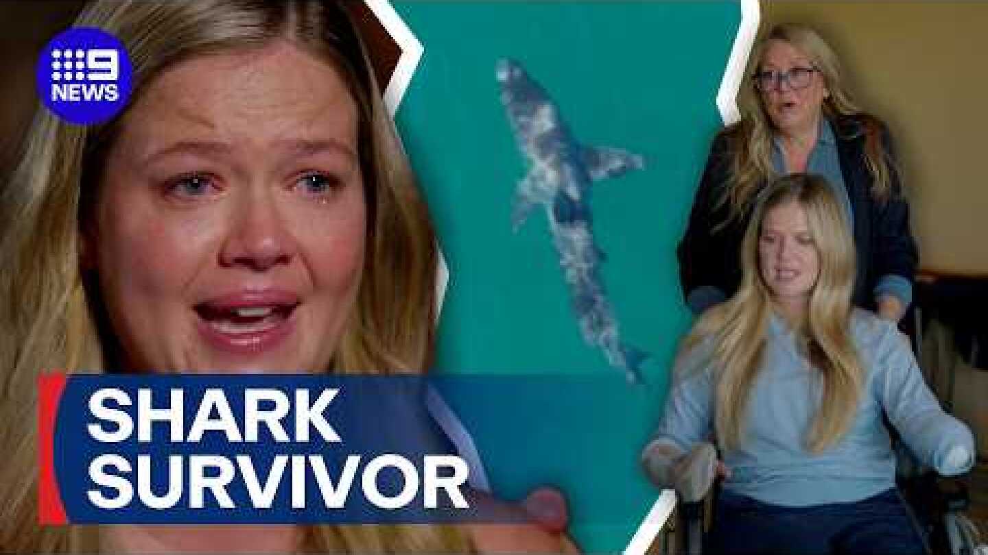 Shark attack survivor recalls terrifying face-to-face moment with Great White | 9 News Australia