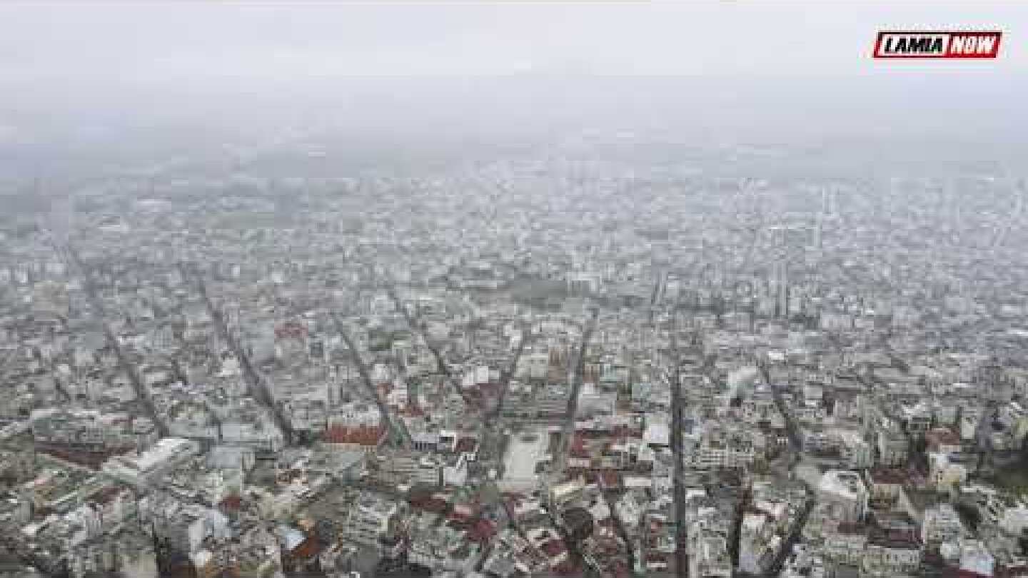 Λαμία : Τοπίο στην ομίχλη