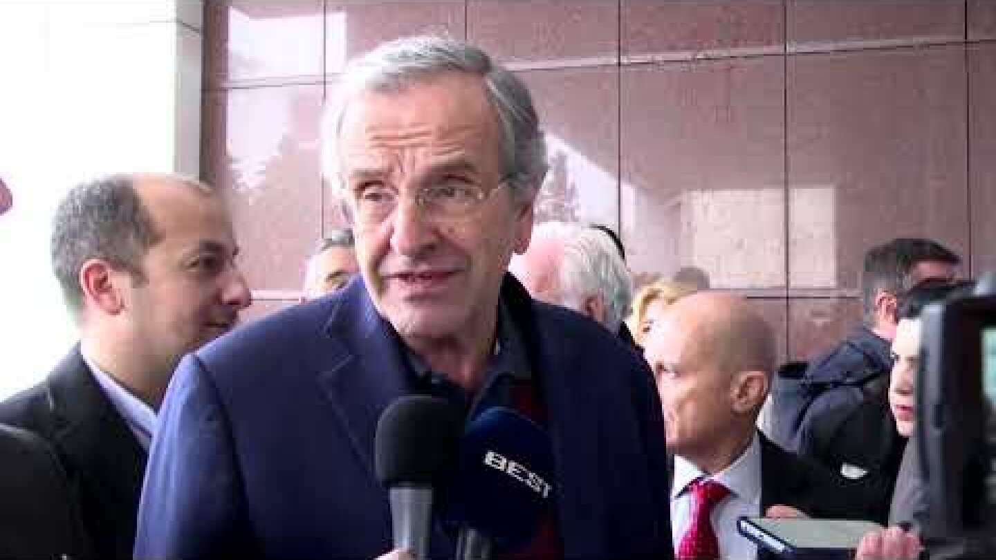 Δήλωση Αντώνη Σαμαρά για τη ρύθμιση για τα ομόφυλα ζευγάρια και τα περί... αποχής των βουλευτών