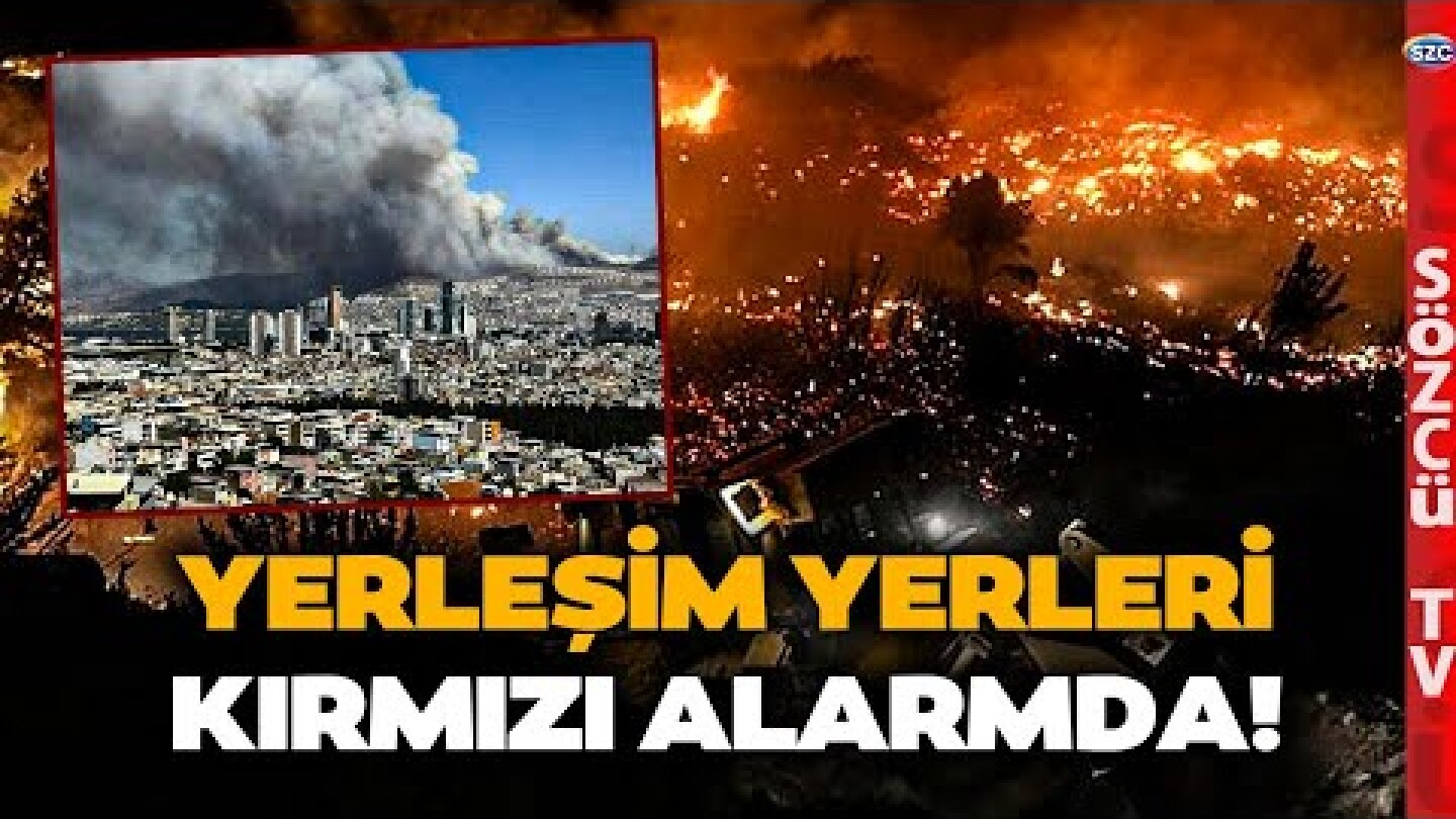 İzmir'de Orman Yangını Evlere Sıçradı! Tehlike Büyüyor! Söndürme Çabaları Devam Ediyor!