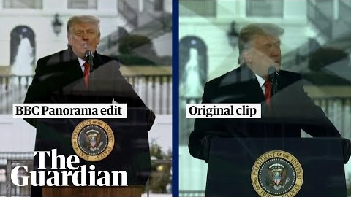 Side-by-side comparison of BBC-edited Trump speech from day of Capitol attack with original
