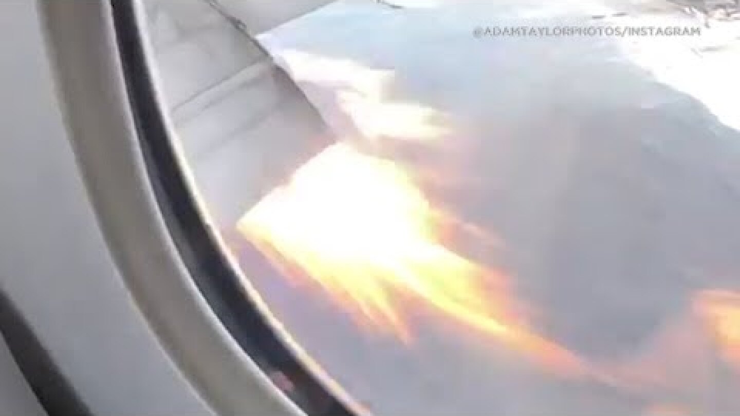 Frightening video: Flames shoot out of plane engine before emergency landing at LAX I ABC7