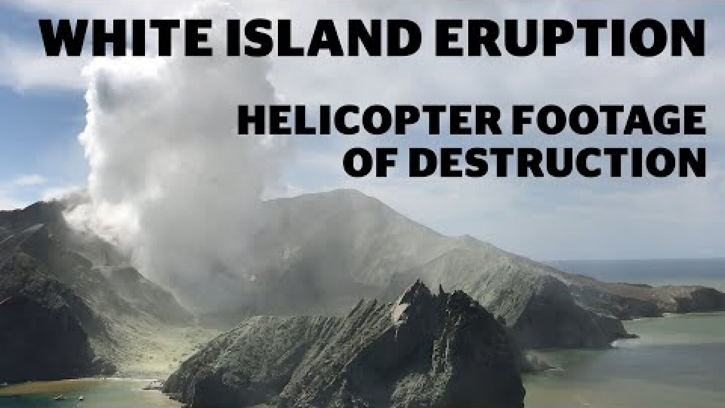 White Island eruption - Helicopter footage of destruction | nzherald.co.nz