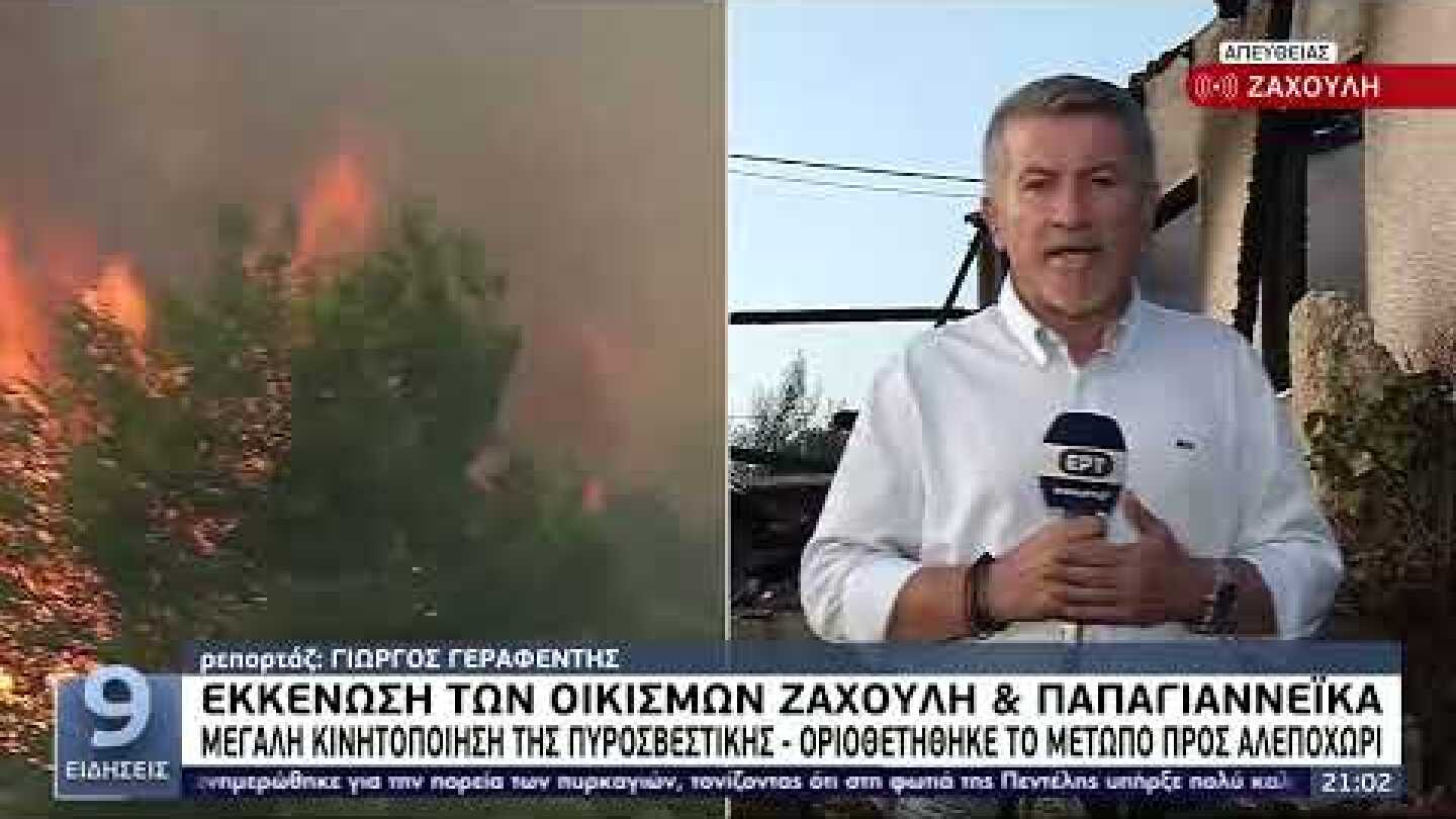 Καλύτερη η εικόνα στα Μέγαρα – Σε ολονύχτιο συναγερμό η Πυροσβεστική | 20/07/2022 | ΕΡΤ