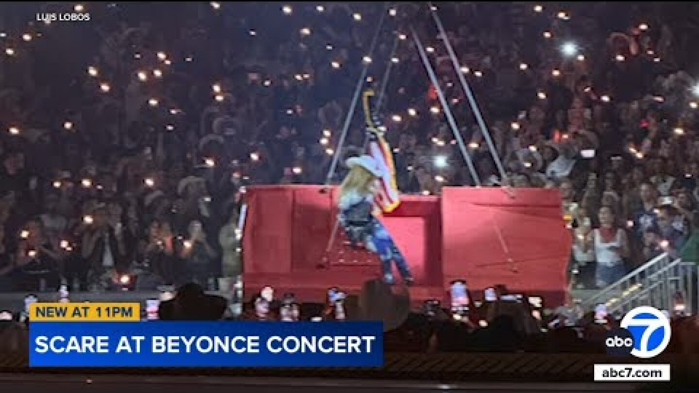 Beyoncé's car malfunctions while suspended in air during concert in Houston