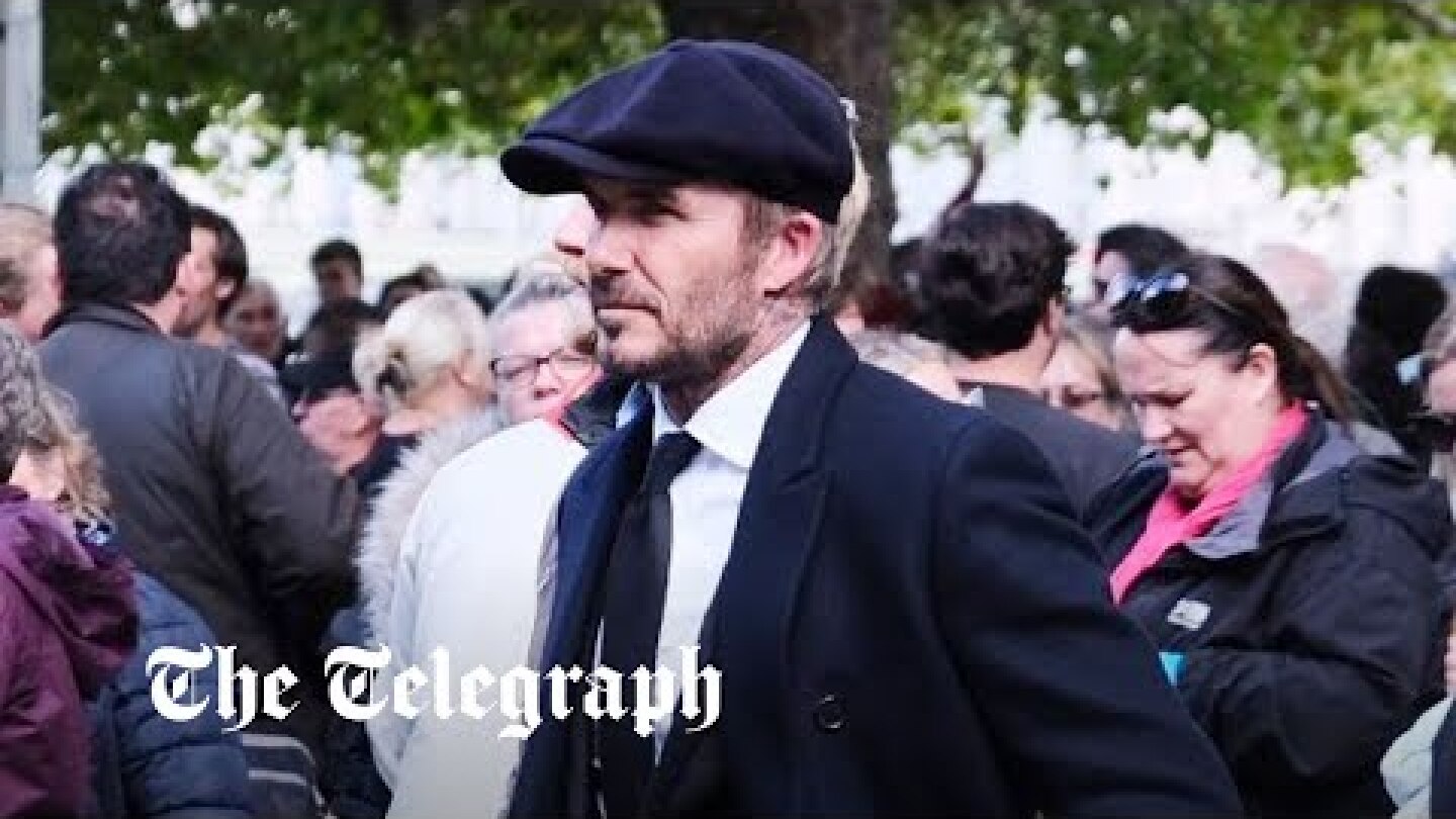 David Beckham joins public in the hours long queue to pay respects to Queen