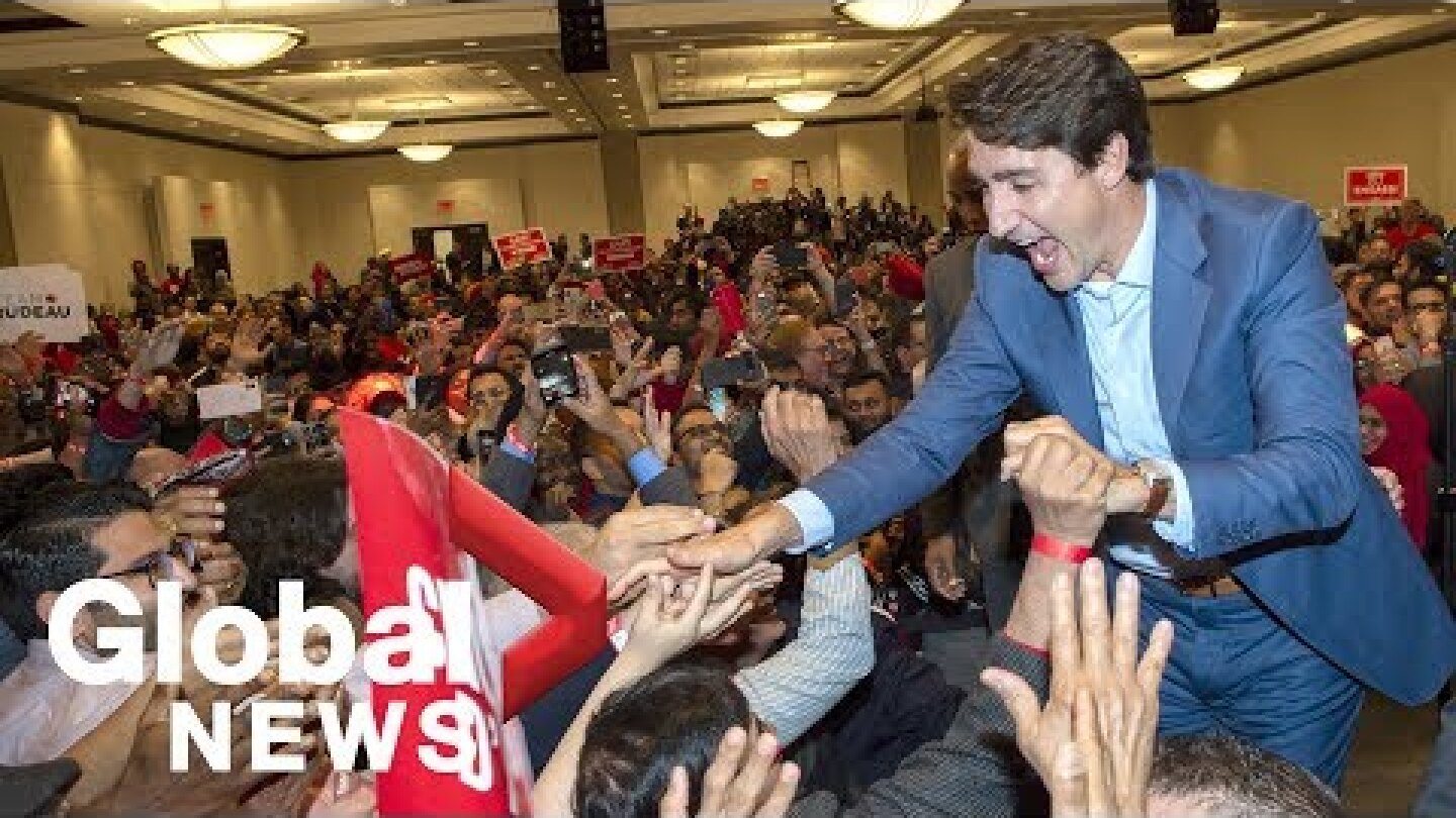 Canada Election: Liberal Leader Justin Trudeau attends rally in Mississauga, Ont.