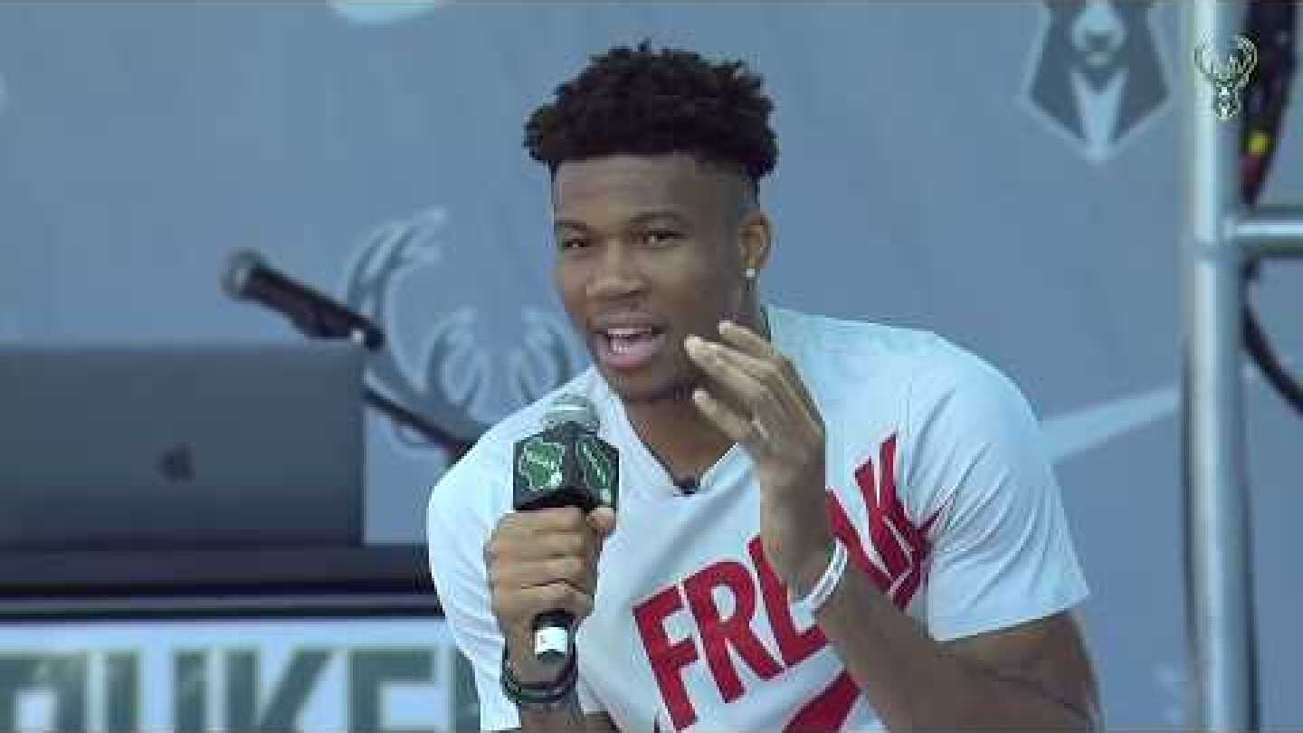 Giannis Antetokounmpo MVP Celebration