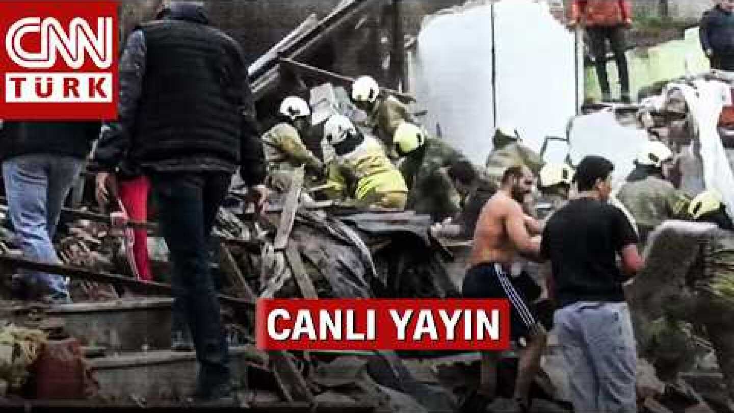 SON DAKİKA🚨İstanbul Fatih'te İki Bina Çöktü | CANLI HABER
