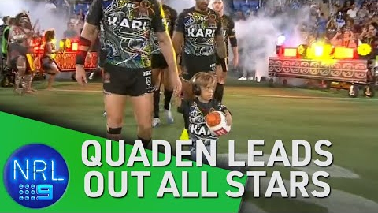 Quaden leads out the All Stars | NRL on Nine