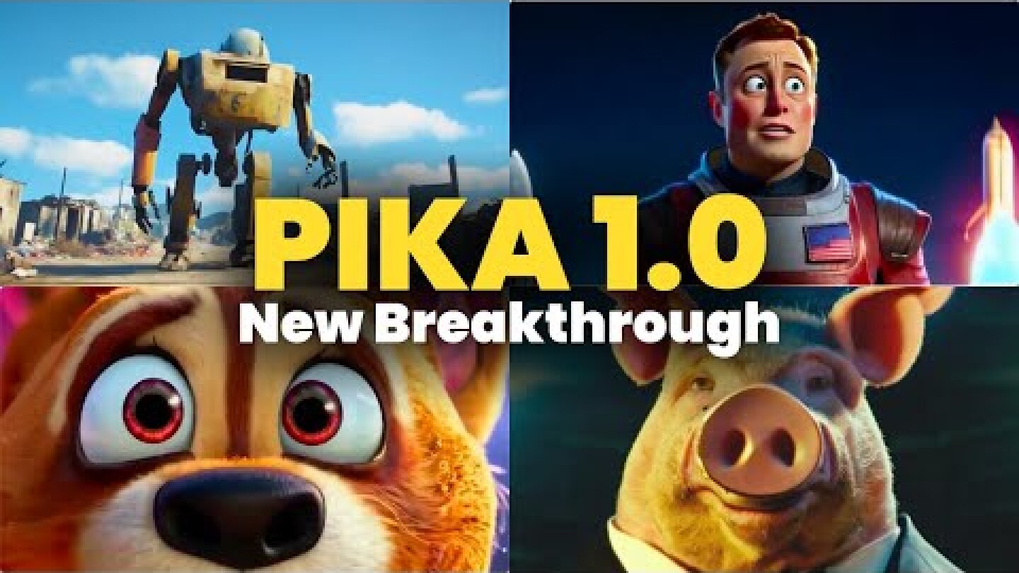 Pika 1.0 - AI Video Generator New Breakthrough | AI Movie is Near!