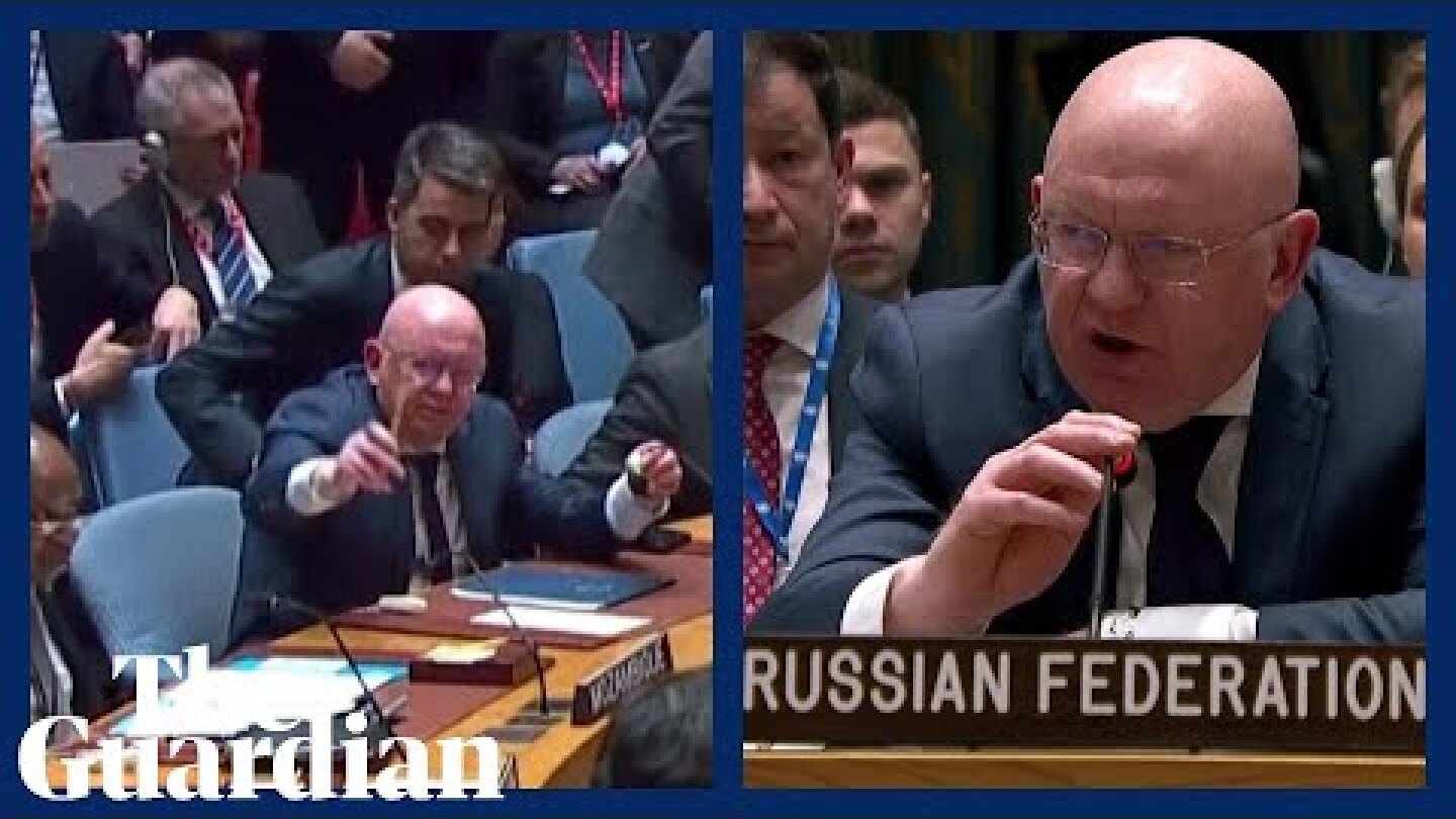 Russia interrupts minute's silence for victims of Ukraine war at UN security council meeting