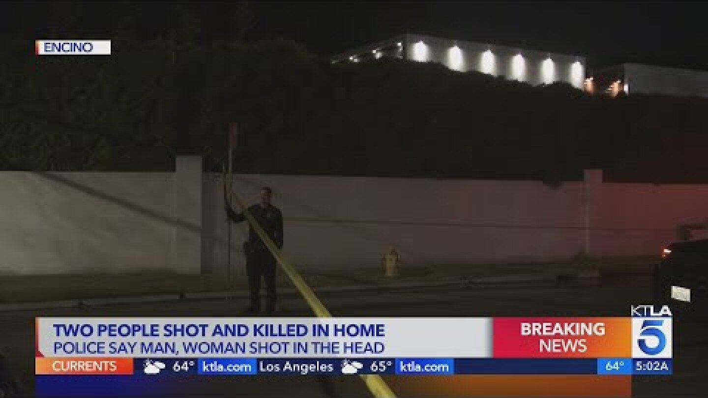 2 found shot to death in upscale Los Angeles home; no one in custody