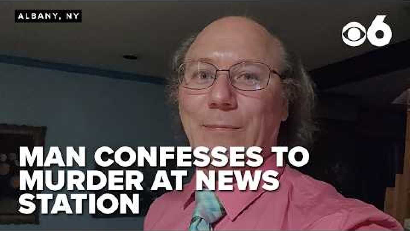 FULL: Man confesses to killing his parents during news interview, arrested in front of station