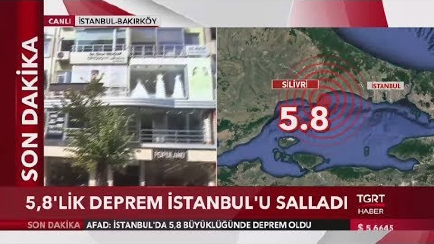 İstanbul'da 5.8 Büyüklüğünde Deprem