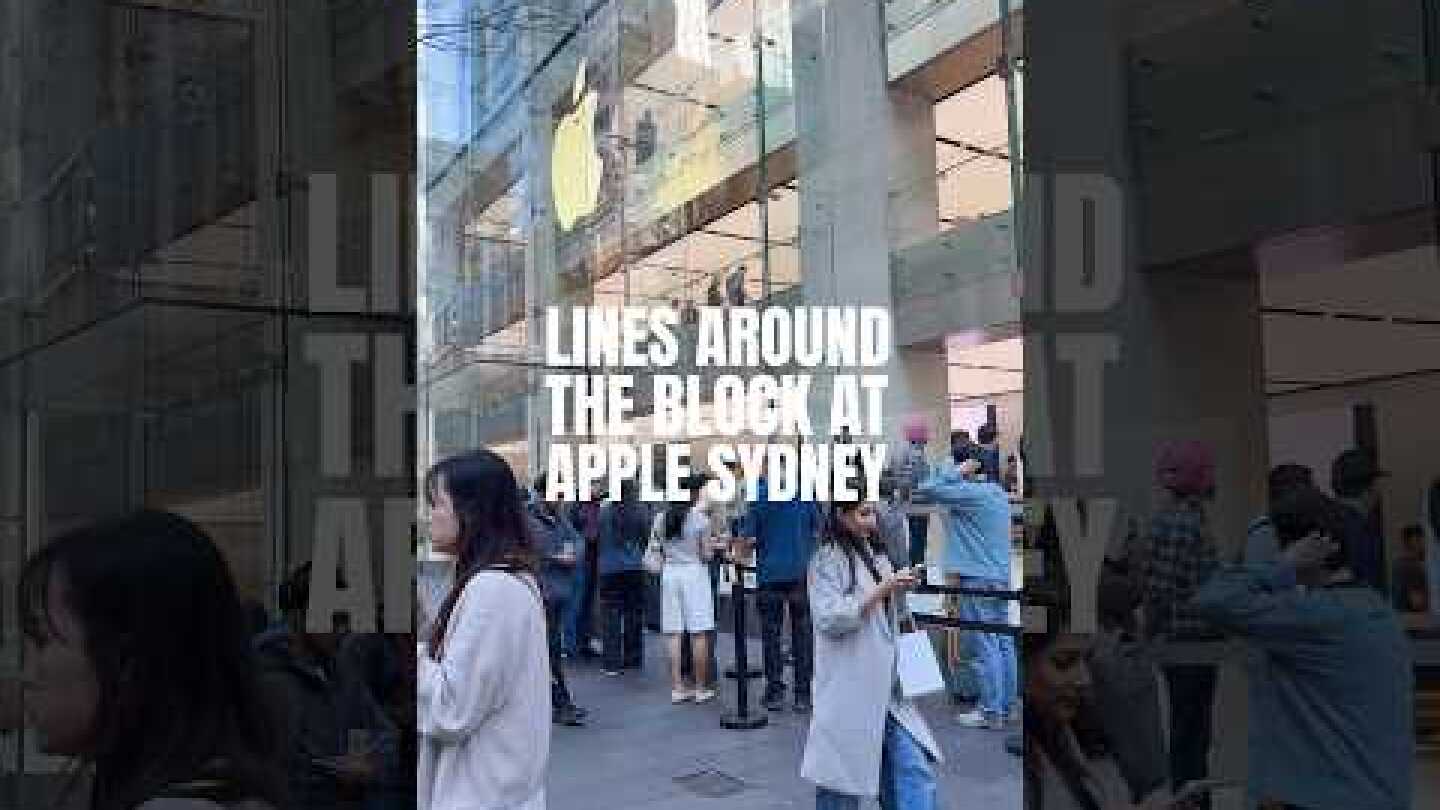 iPhone 18 Pro Launch day at Apple Sydney and the queue is out the door!