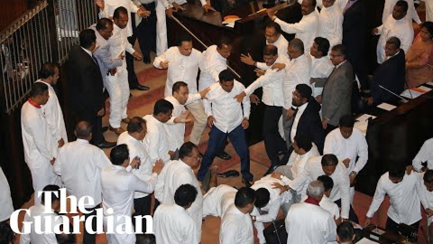 Sri Lanka MPs fight in parliament as political turmoil continues