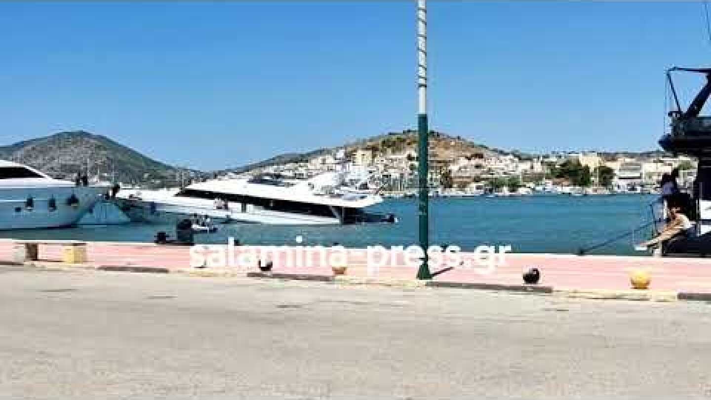 Σαλαμίνα: Βύθιση θαλαμηγού στη Μαρίνα Βουρκαρίου