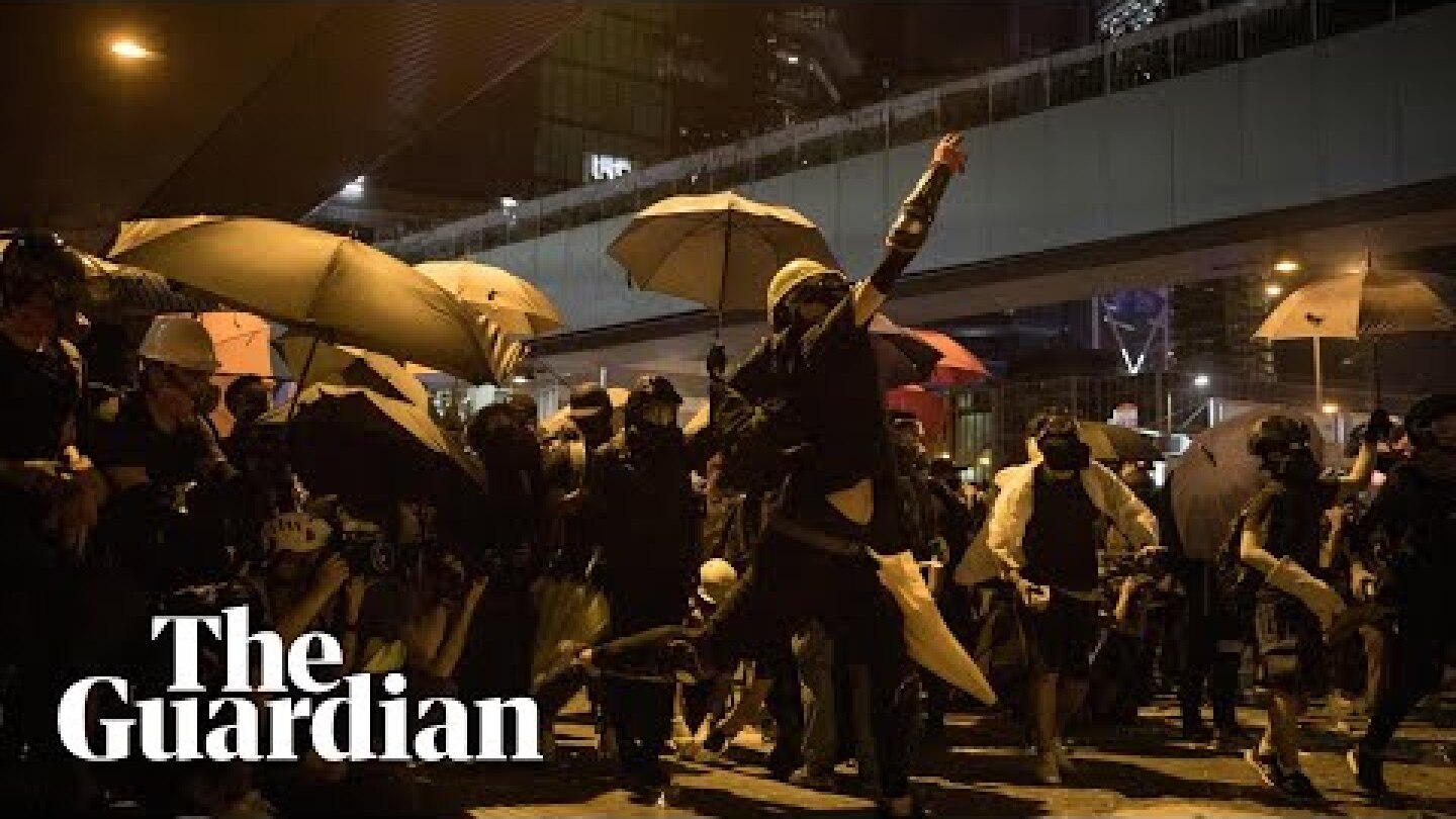 Teargas and water cannon fired at Hong Kong protesters