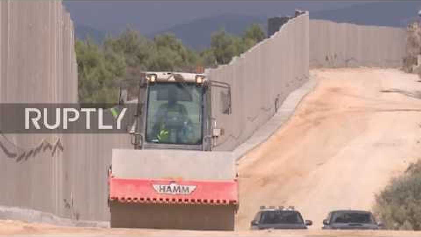 Israel: Massive concrete wall rises near border with Lebanon