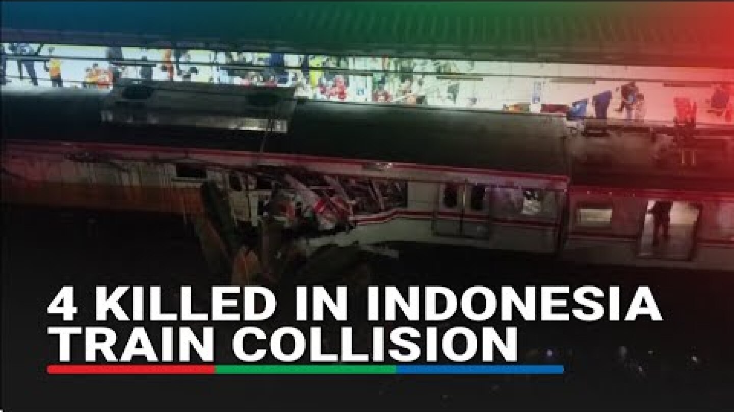 Drone footage shows aftermath of train collision in Indonesia that killed 4 | ABS-CBN News