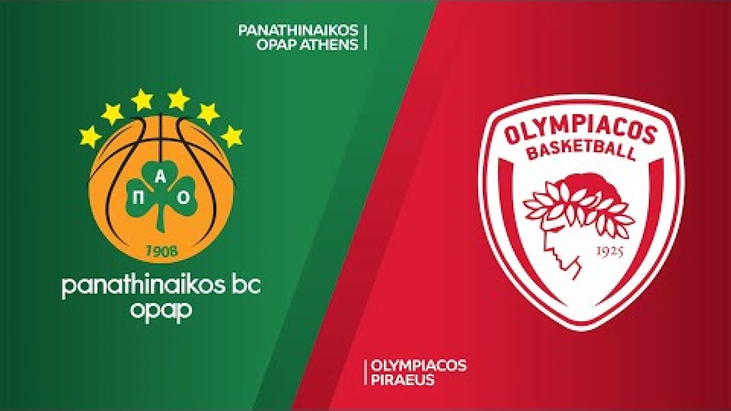 Panathinaikos OPAP Athens - Olympiacos Piraeus Highlights | EuroLeague, RS Round 2