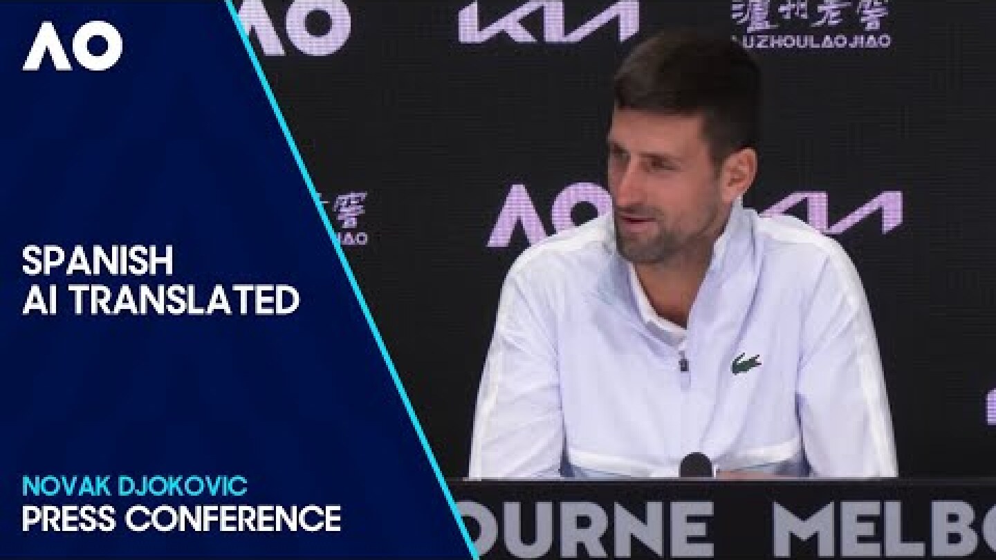 Novak Djokovic Press Conference Spanish Dub | Australian Open 2024 Quarterfinal