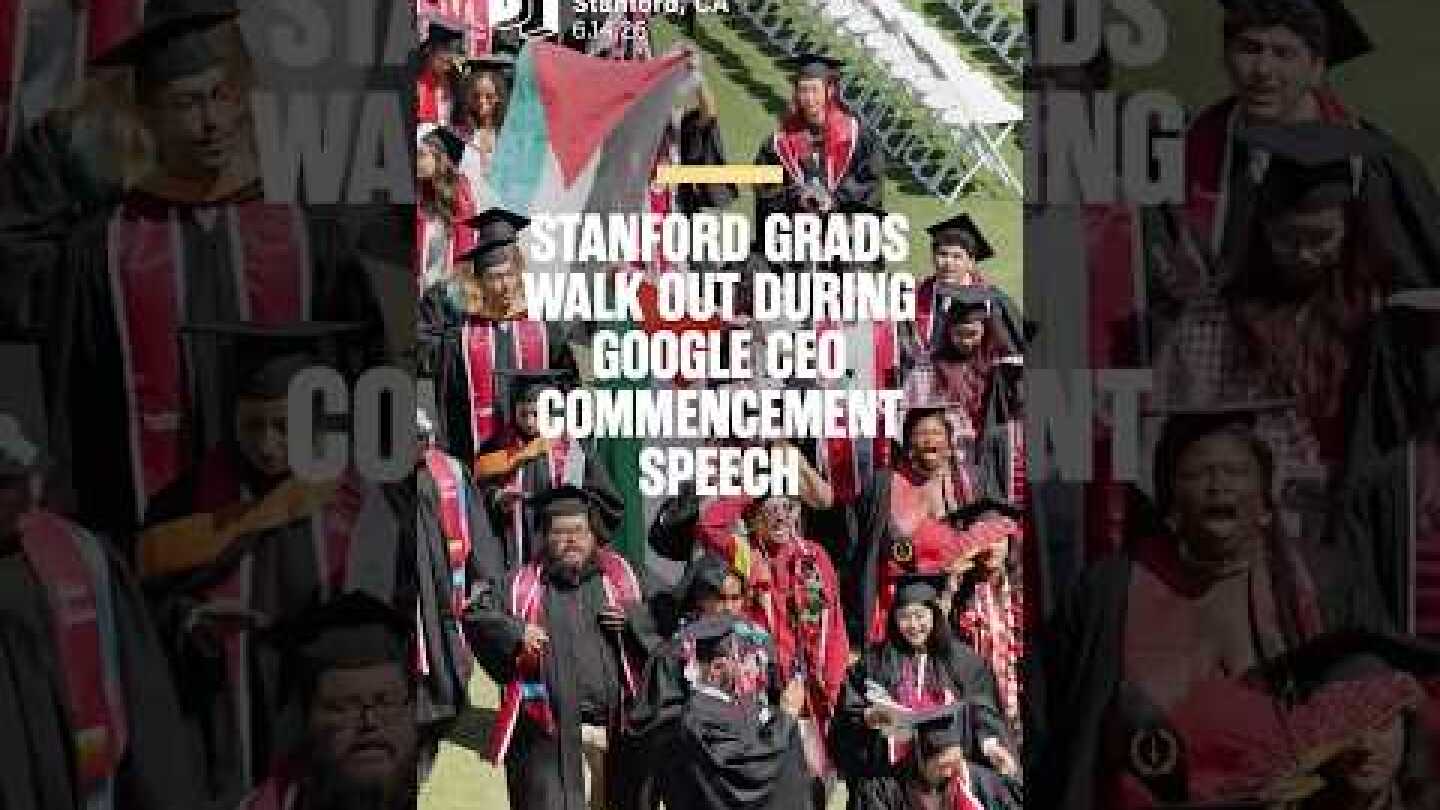 Stanford graduates walk out during Google CEO’s commencement speech