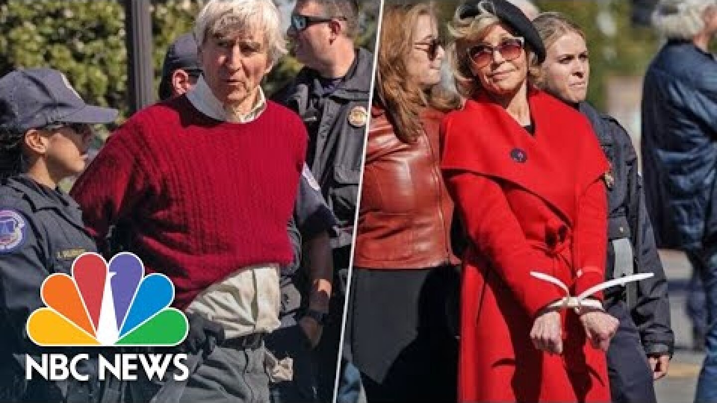 Watch Police Detain Jane Fonda, Sam Waterston At D.C. Protest | NBC News