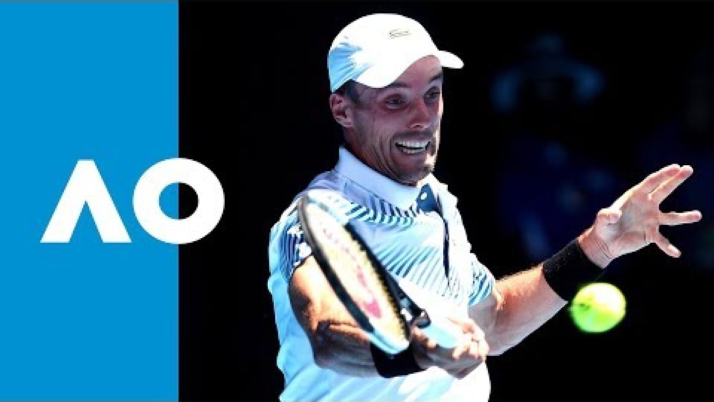Roberto Bautista Agut v Stefanos Tsitsipas second set highlights (QF) | Australian Open 2019