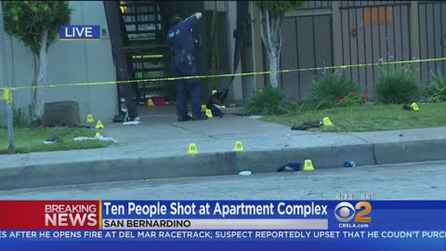 10 Wounded In Gun Battle At San Bernardino Apartment Complex