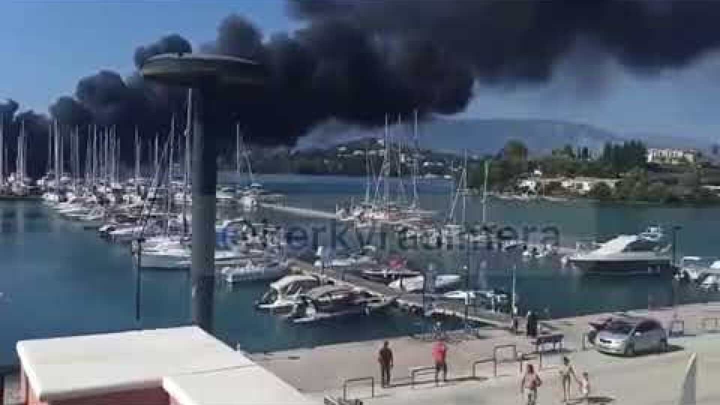 Κέρκυρα: Φωτιά σε σκάφος στη μαρίνα Γουβιών