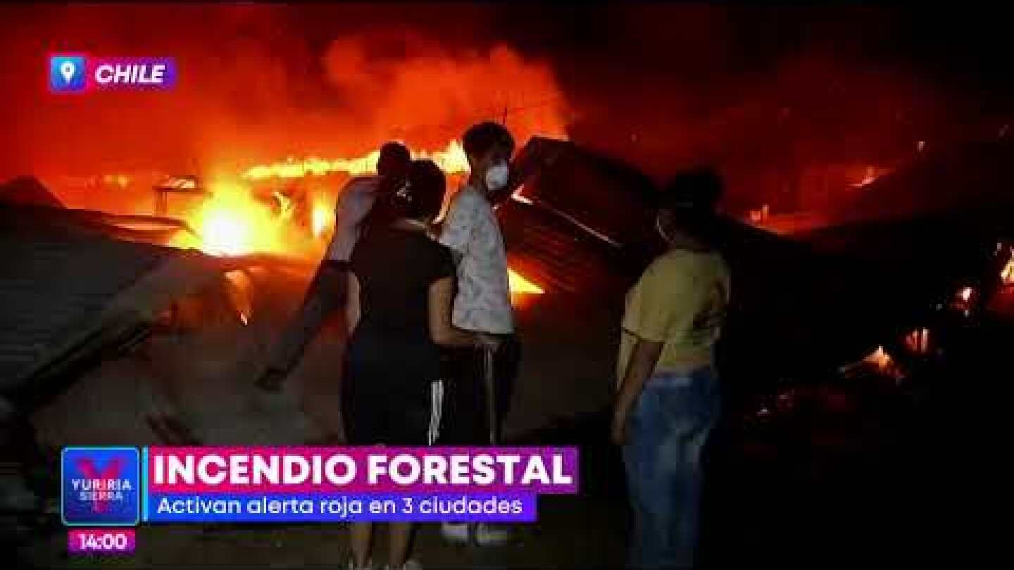 Activan alerta roja en tres ciudades de Chile por incendio forestal | Noticias con Yuriria Sierra
