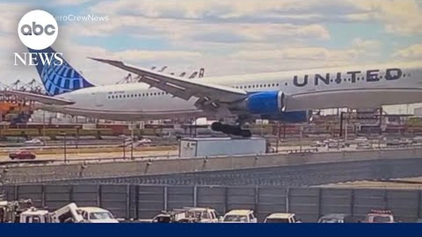 United plane hits bakery truck while landing at Newark Airport