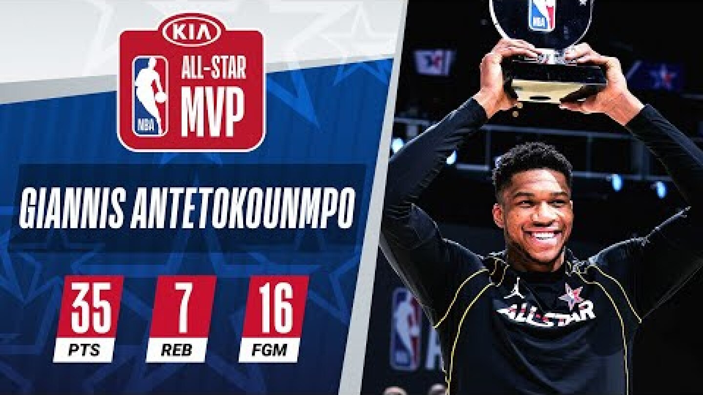 Giannis WINS The 2021 #NBAAllStar Game Kobe Bryant MVP Award! #KiaAllStarMVP