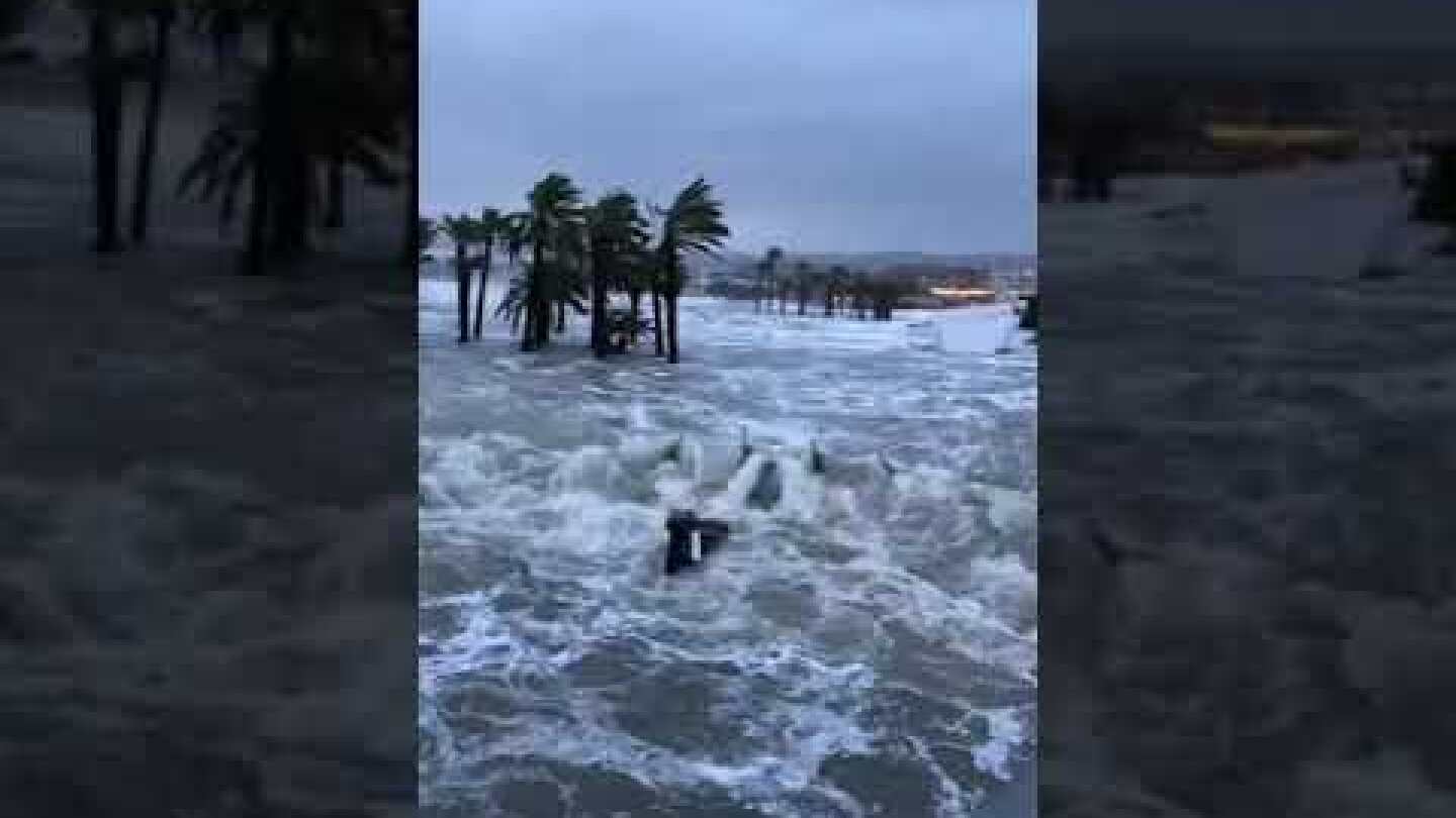 Javea's Arenal beach destroyed by storm Gloria