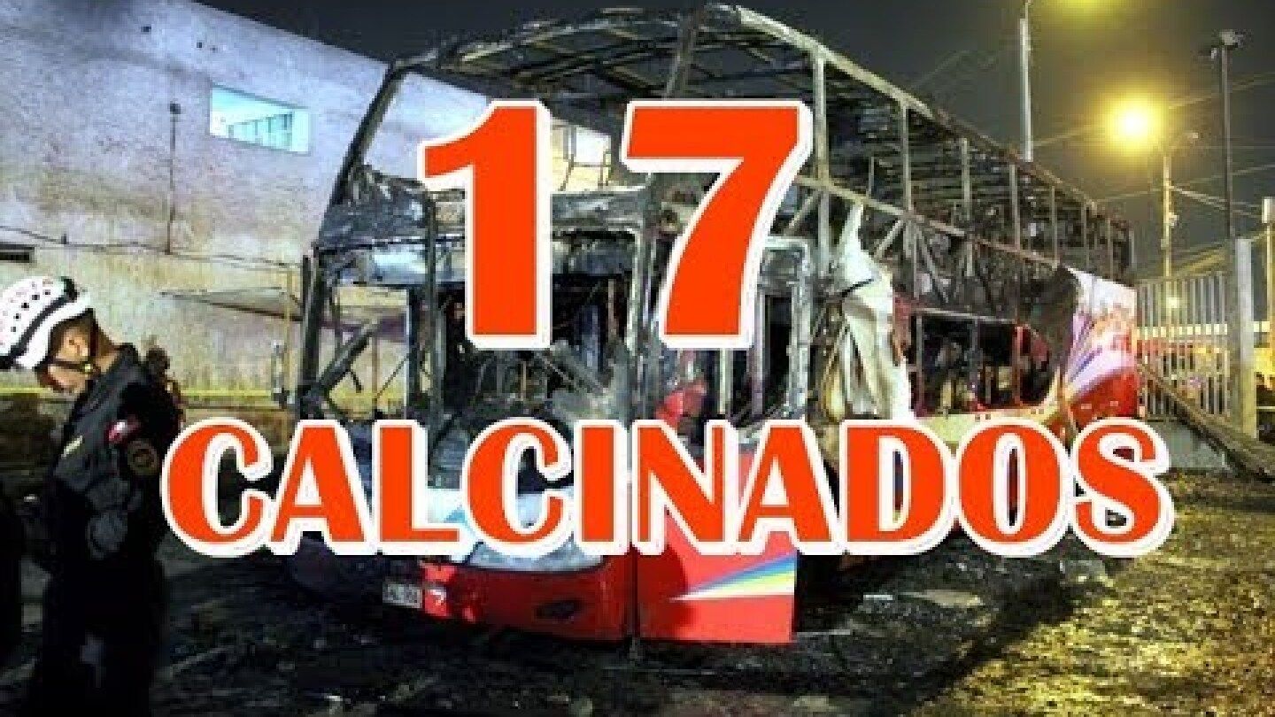 INICIO DE INCENDIO BUS SAJY EN FIORI CON 17 PASAJEROS FALLECIDOS